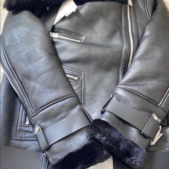 Walter Baker Celine Leather Faux Fur Jacket - Picture 12 of 14